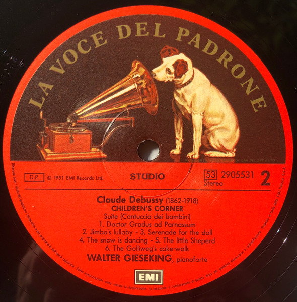 Walter Gieseking , Claude Debussy - Suite Bergamasque / Children's Corner | La Voce Del Padrone (2905531) - 4