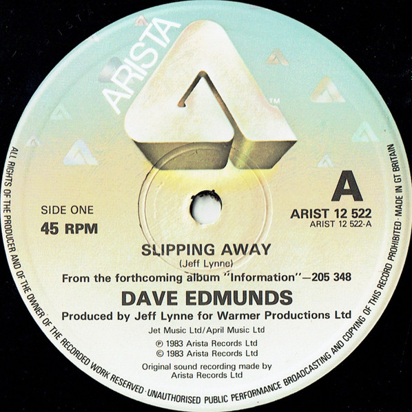 Dave Edmunds - Slipping Away | Arista (ARIST 12522) - 3