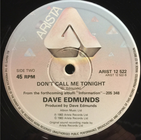 Dave Edmunds - Slipping Away | Arista (ARIST 12522) - 4