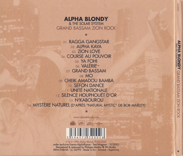 Alpha Blondy & The Solar System - Grand Bassam Zion Rock | Wagram Music (3232002) - 2