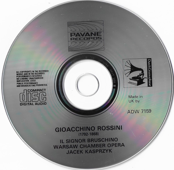 Gioacchino Rossini , Warszawska Opera Kameralna , Jacek Kaspszyk - Il Signor Bruschino | Pavane Records (ADW 7158) - 3