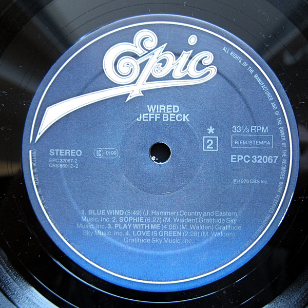 Jeff Beck - Wired | Epic (EPC 32067)