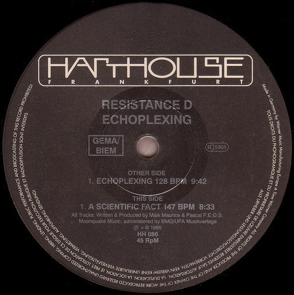 Resistance D - Echoplexing | Harthouse (HH 086) - 3