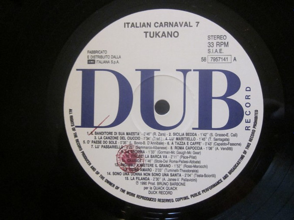 Tukano - Italian Carnaval 7 | Dub Record (58 7957141) - 2 Tukano - Italian Carnaval 7 | Dub Record (58 7957141) - 2