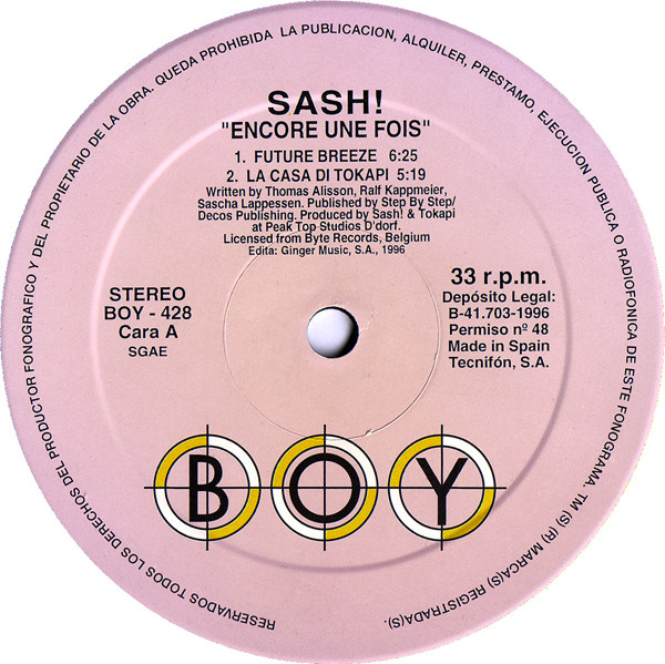 Sash! - Encore Une Fois | Boy Records (BOY-428) - 3
