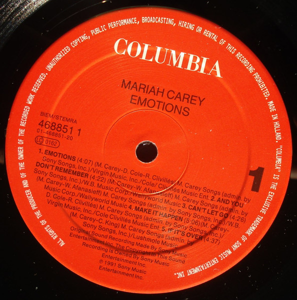 Mariah Carey - Emotions | Columbia (COL 468851 1) - 3 Mariah Carey - Emotions | Columbia (COL 468851 1) - 3