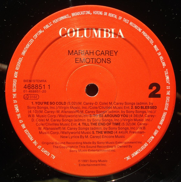 Mariah Carey - Emotions | Columbia (COL 468851 1) - 4 Mariah Carey - Emotions | Columbia (COL 468851 1) - 4