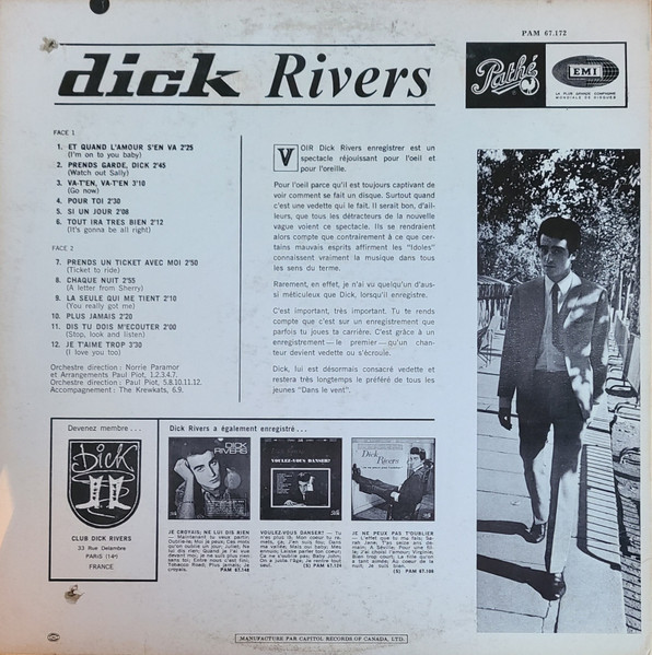 Dick Rivers - Dick | Pathé (PAM 67.172) - main