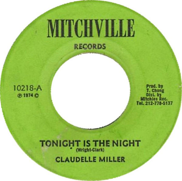 Claudette Miller - Tonight Is The Night | Mitchville Records (10218) - main Claudette Miller - Tonight Is The Night | Mitchville Records (10218) - main