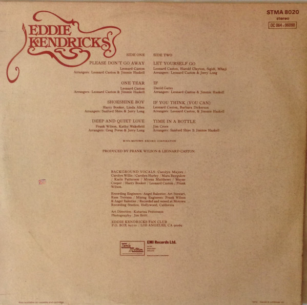 Eddie Kendricks - For You | Tamla Motown (STMA 8020) - 2 Eddie Kendricks - For You | Tamla Motown (STMA 8020) - 2