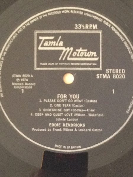Eddie Kendricks - For You | Tamla Motown (STMA 8020) - 4 Eddie Kendricks - For You | Tamla Motown (STMA 8020) - 4