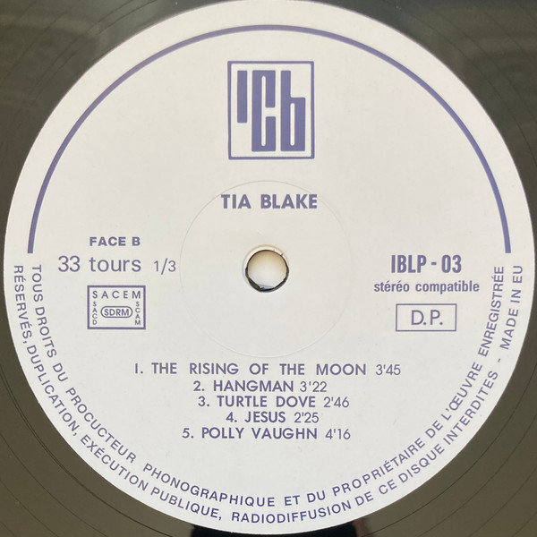 Tia Blake And Her Folk-Group - Folksongs & Ballads | Ici Bientôt (IBLP-03) - 4 Tia Blake And Her Folk-Group - Folksongs & Ballads | Ici Bientôt (IBLP-03) - 4