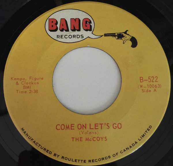 The McCoys - Come On Let's Go | Bang Records (B-522) - main