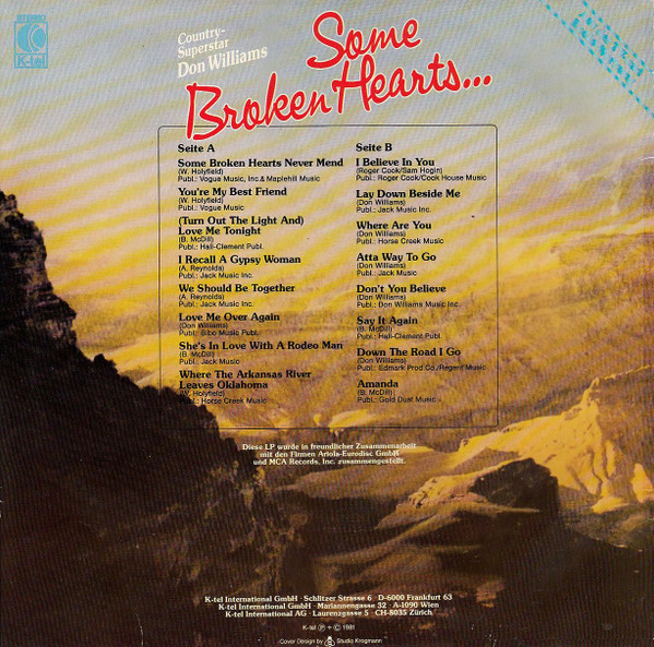 Don Williams - Some Broken Hearts... | K-tel (TG 1311) - 2