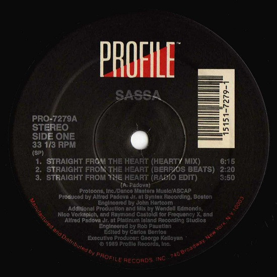 Sassa - Straight From The Heart | Profile Records (PRO-7279) - main