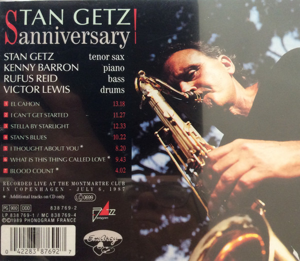 Stan Getz - Anniversary | EmArcy (838 769-2) - 2