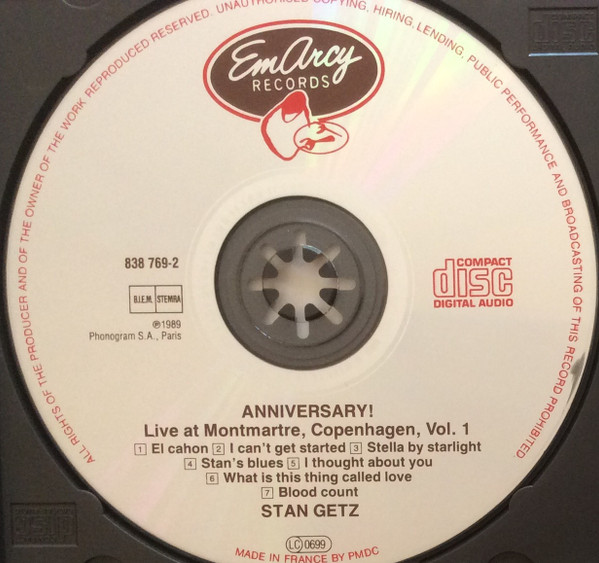 Stan Getz - Anniversary | EmArcy (838 769-2) - 3