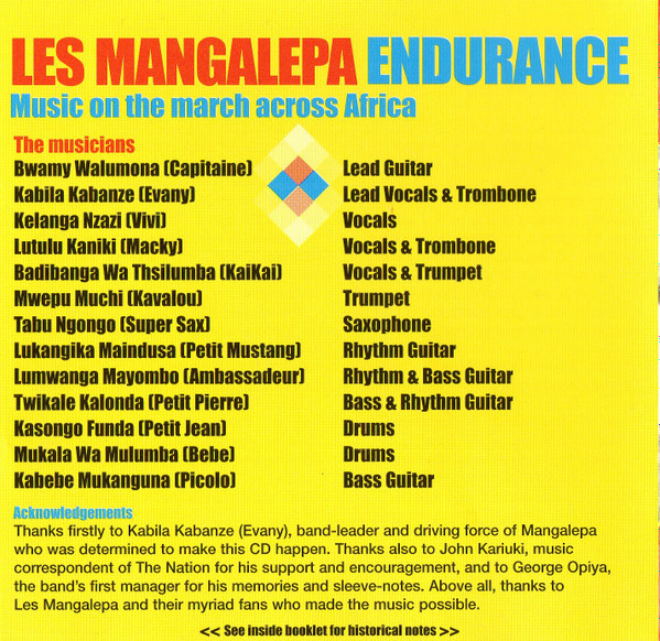 Orchestra Les Mangelepa - Endurance | RetroAfric (RETRO21CD) - 4 Orchestra Les Mangelepa - Endurance | RetroAfric (RETRO21CD) - 4