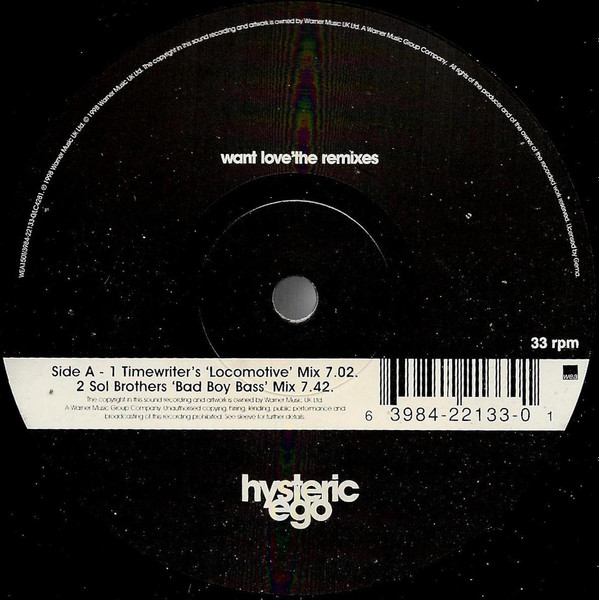 Hysteric Ego - Want Love (The Remixes) | WEA (WEA150T) - 3