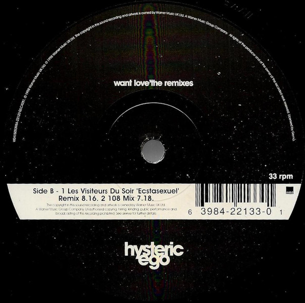 Hysteric Ego - Want Love (The Remixes) | WEA (WEA150T) - 4
