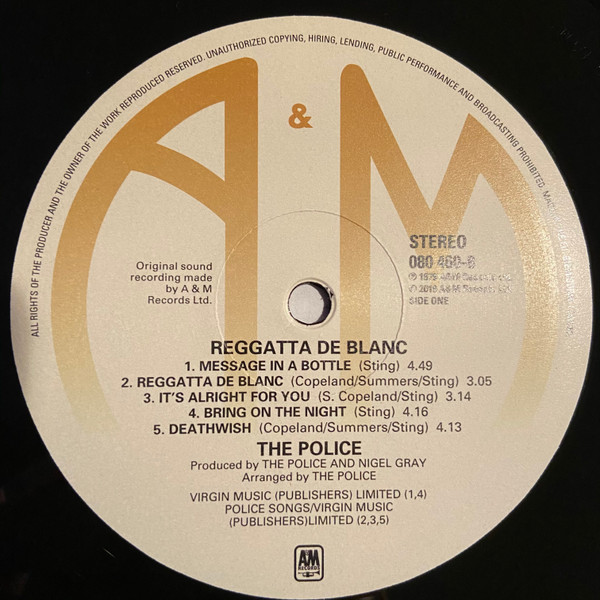 The Police - Reggatta De Blanc | A&M Records (080 460-8) - 3