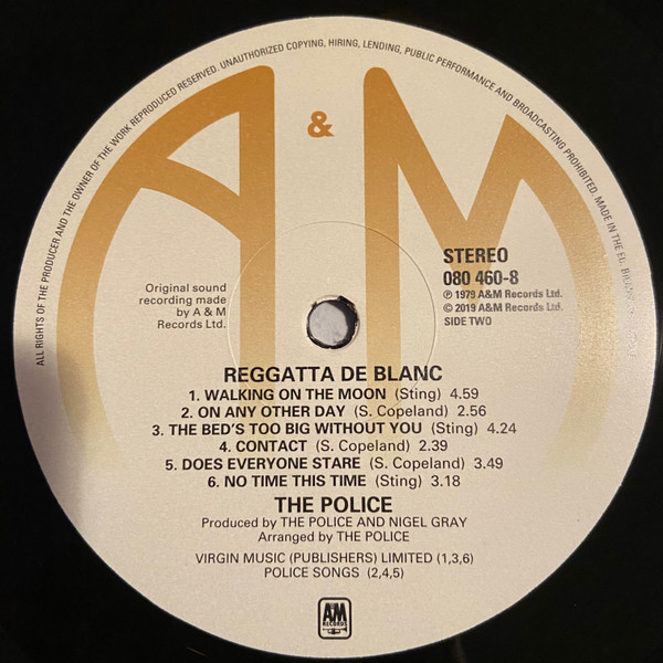 The Police - Reggatta De Blanc | A&M Records (080 460-8) - 4