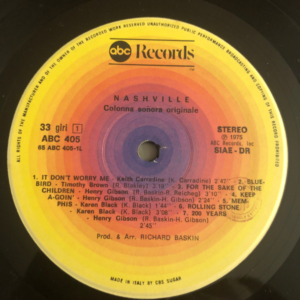 Various - Nashville - Original Motion Picture Soundtrack | ABC Records (ABC 405) - 3