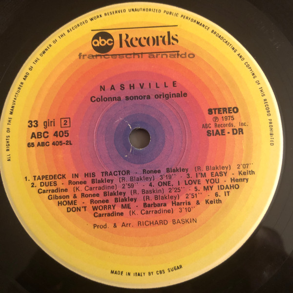 Various - Nashville - Original Motion Picture Soundtrack | ABC Records (ABC 405) - 4