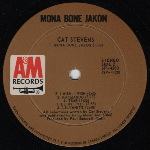 Cat Stevens - Mona Bone Jakon | A&M Records (SP-4260) - 4 Cat Stevens - Mona Bone Jakon | A&M Records (SP-4260) - 4