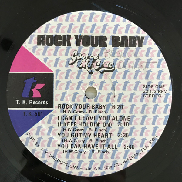 George McCrae - Rock Your Baby | T.K. Records (T.K. 501) - 3