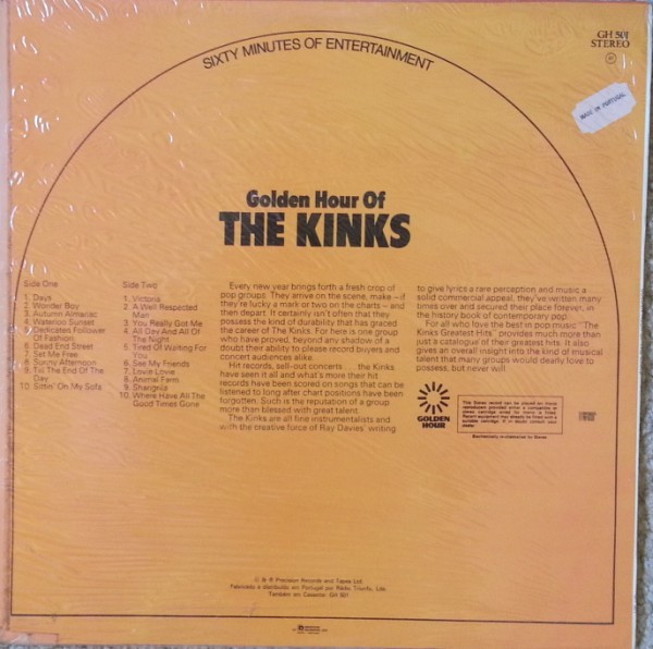 The Kinks - Golden Hour Of The Kinks | PRT (GH 501) - 2
