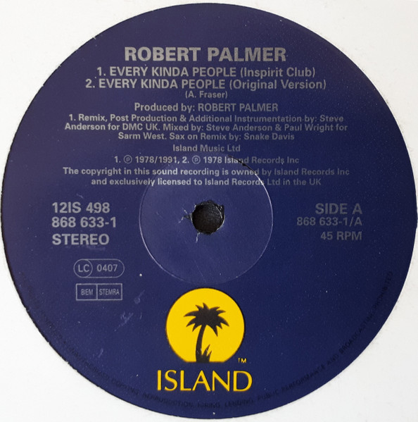 Robert Palmer - Every Kinda People | Island Records (12 IS 498) - 2 Robert Palmer - Every Kinda People | Island Records (12 IS 498) - 2