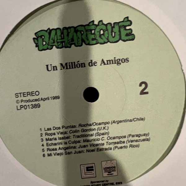 Bahareque - Un Millòn de Amigos | London Study Center (LP01389) - 4 Bahareque - Un Millòn de Amigos | London Study Center (LP01389) - 4