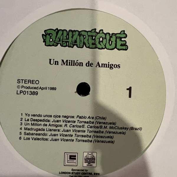 Bahareque - Un Millòn de Amigos | London Study Center (LP01389) - 3 Bahareque - Un Millòn de Amigos | London Study Center (LP01389) - 3