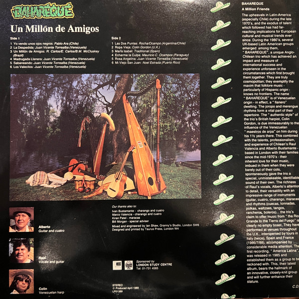 Bahareque - Un Millòn de Amigos | London Study Center (LP01389) - 2 Bahareque - Un Millòn de Amigos | London Study Center (LP01389) - 2