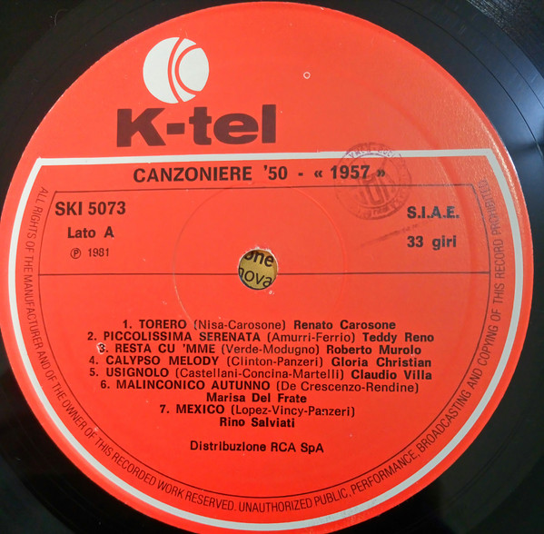 Various - Canzoniere '50 - 1957 | K-Tel (SKI 5073) - 2 Various - Canzoniere '50 - 1957 | K-Tel (SKI 5073) - 2