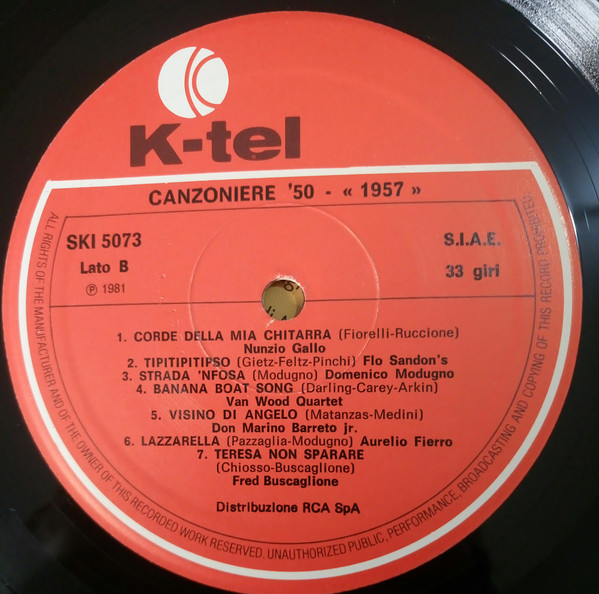 Various - Canzoniere '50 - 1957 | K-Tel (SKI 5073) - 3 Various - Canzoniere '50 - 1957 | K-Tel (SKI 5073) - 3