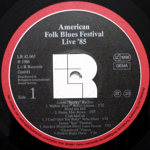 Various - American Folk Blues Festival Live '85 | L+R Records (LP 42.065) - 3 Various - American Folk Blues Festival Live '85 | L+R Records (LP 42.065) - 3