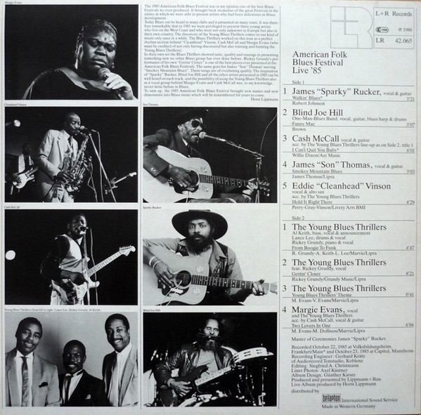 Various - American Folk Blues Festival Live '85 | L+R Records (LP 42.065) - 2 Various - American Folk Blues Festival Live '85 | L+R Records (LP 42.065) - 2