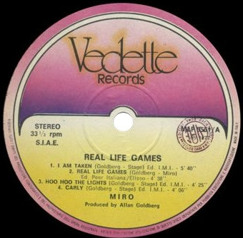 Miro - Real Life Games | Vedette Records (MLP 5551) - 2 Miro - Real Life Games | Vedette Records (MLP 5551) - 2