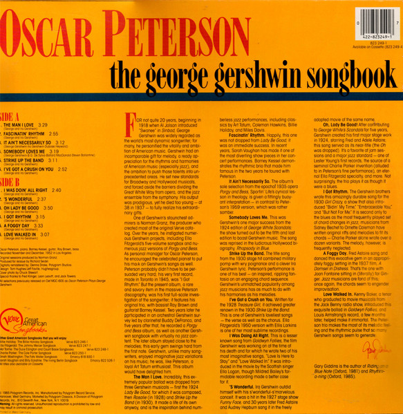 Oscar Peterson - The George Gershwin Songbook | Verve Records (823 249-1) - 2