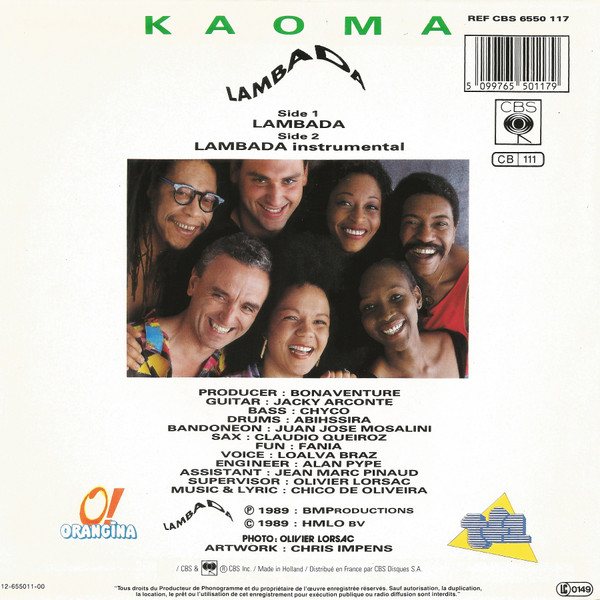 Kaoma - Lambada | CBS (CBS 655011 7) - 2