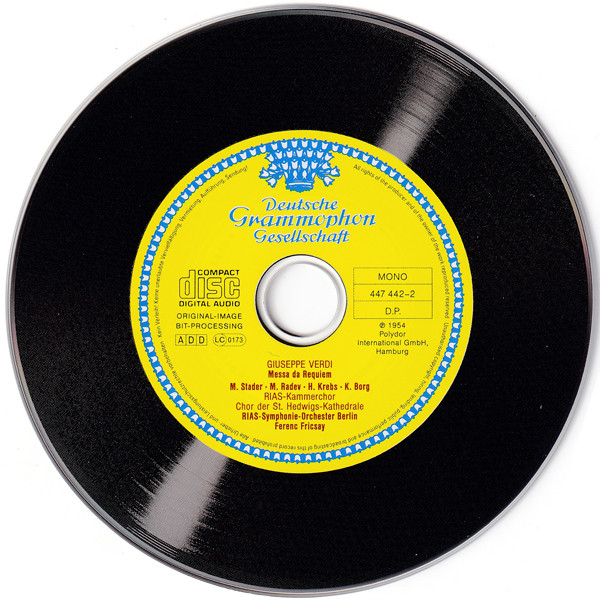 Giuseppe Verdi , Ferenc Fricsay - Requiem | Deutsche Grammophon (447 442-2) - 3