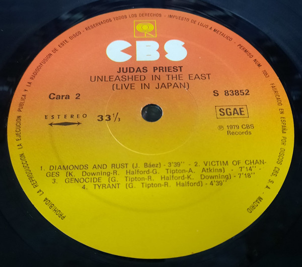 Judas Priest - Unleashed In The East (Live In Japan) | CBS (S 83852) - 4