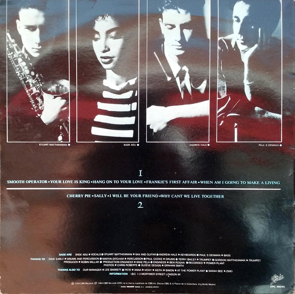 Sade - Diamond Life | Epic (EPC 26044) - main