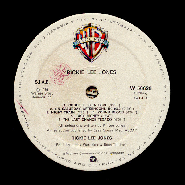Rickie Lee Jones - Rickie Lee Jones | Warner Bros. Records (W 56 628) - 4 Rickie Lee Jones - Rickie Lee Jones | Warner Bros. Records (W 56 628) - 4