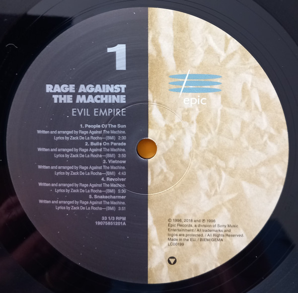 Rage Against The Machine - Evil Empire | Epic (19075851201) - 2 Rage Against The Machine - Evil Empire | Epic (19075851201) - 2