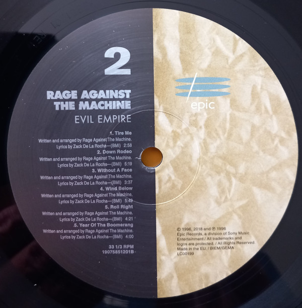 Rage Against The Machine - Evil Empire | Epic (19075851201) - 3 Rage Against The Machine - Evil Empire | Epic (19075851201) - 3