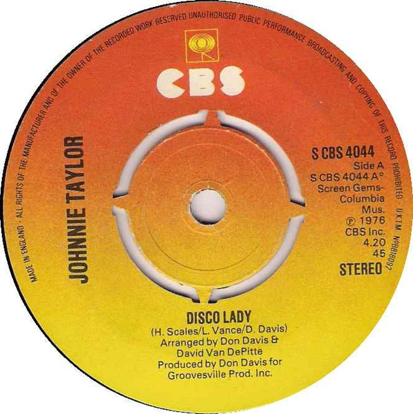 Johnnie Taylor - Disco Lady | CBS (S CBS 4044) - main