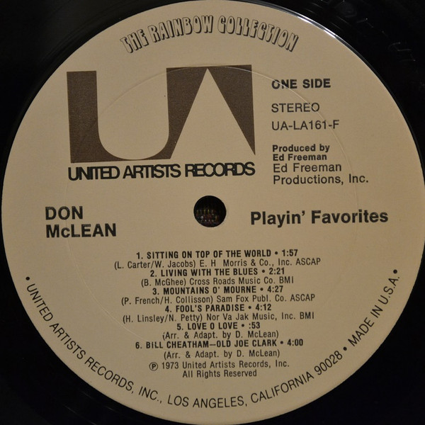 Don McLean - Playin' Favorites | United Artists Records (UA-LA161-F) - 3 Don McLean - Playin' Favorites | United Artists Records (UA-LA161-F) - 3